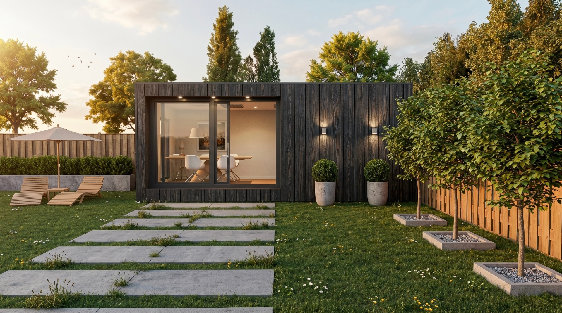 Studio Hidde — cinematic 3D render van een tiny house